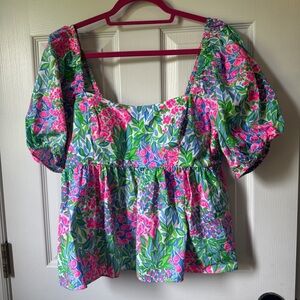 EUC Lilly Pulitzer Kay Top - Cherry On Top - 12